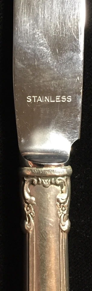 Cubiertos de plata de ley - Lunt cuchillo regular victoriano moderno francés Foto 3 de 4