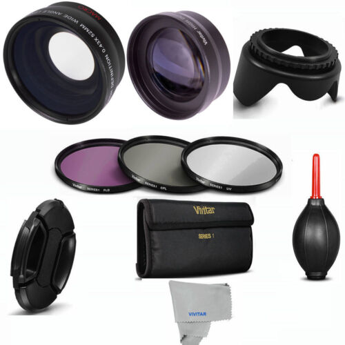 58 mm WEITWINKEL + MAKRO + 2X TELE + FILTERKIT + GESCHENKE FÜR CANON EOS REBEL T3 T3I - Bild 1 von 12