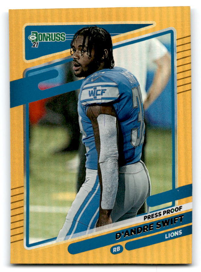 2021 Donruss Press Proof Gold #171b D'Andre Swift No Helmet