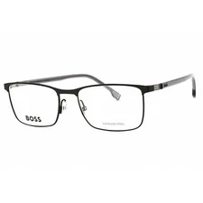 Hugo Boss Men's Eyeglasses Matte Ruthenium Black Metal Frame BOSS 1637 0SVK 00