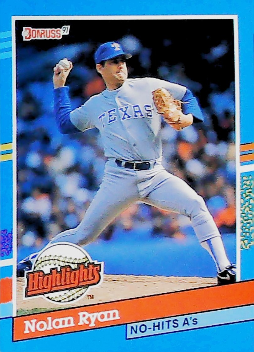 1991 DONRUSS #BC-3 No-Hits A's Nolan Ryan TEXAS RANGERS | eBay