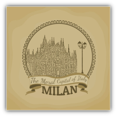 Milan Italy Travel Car Bumper Sticker Decal