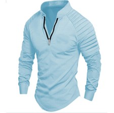 Men's Long Sleeve Slim Fit Polo Shirts Summer Shirts Casual Golf Shirt