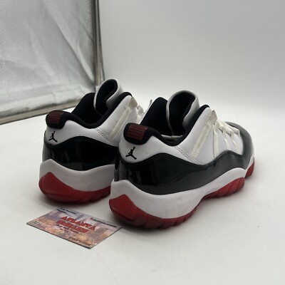 Size 8.5 - Jordan 11 Retro Low Concord-Bred White Black Red