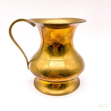 Secesyjny dzbanek z mosiądzu z uchwytem, dzbanek brzuszny, mosiężny dzbanek 10,5cm Vintage