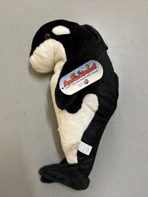 Whistle The Orca Killer Whale Marine Mammal Animaland Nanco Stuffed Animal NWT
