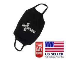 Glitter Cross Face Mask Faith Religious Super Soft Cotton Washable US Seller NEW
