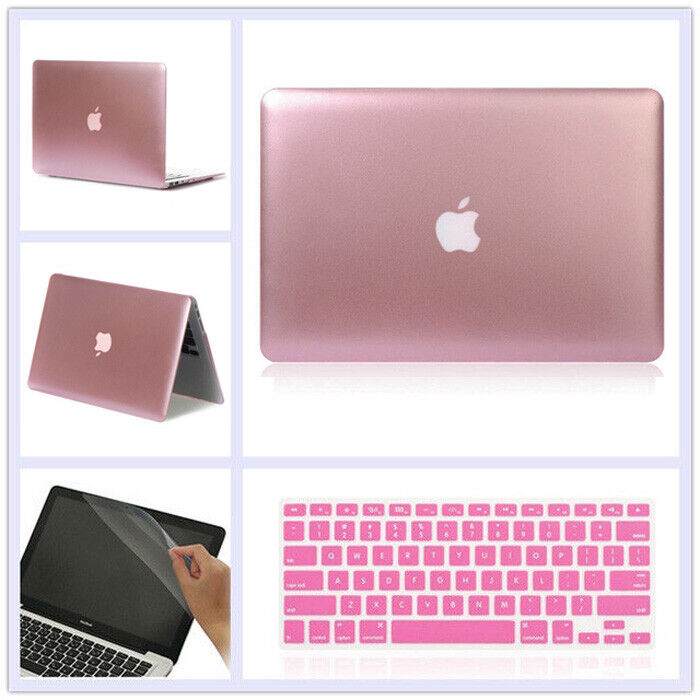 Rose Gold Metallic Hard Case Protective Skin for MacBook Air Pro