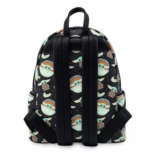 YODA Grogu Loungefly Mini Backpack Star Wars: The Mandalorian Black - Picture 3 of 9
