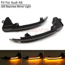 For Audi S6 A6 12-18 LED Side Mirror Light W/ Dynamic Turn Signal Indicator Lamp