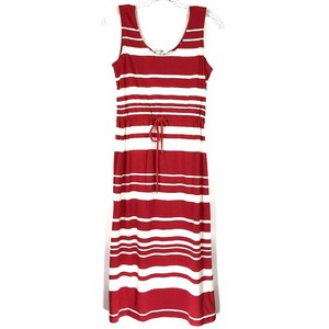red and white striped sundress