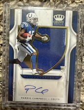2019 Crown Royale Silhouettes Parris Campbell Rookie Patch Auto #19/25 Giants