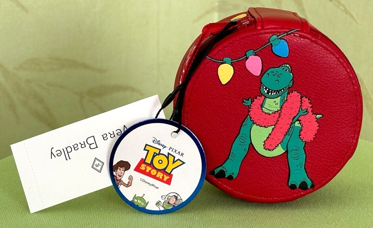 VERA BRADLEY DISNEY PIXAR ROUND KEEPSAKE JEWELRY BOX W/REX:NWT 