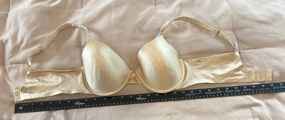 Barely There 女式米色浅衬里钢圈可调肩带文胸 36C 码 — 第 2/4 张图片