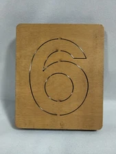 Number 6 Accu-Cut Accucut Ellison Educational Wooden Dies  - 5x6 Arts Crafts