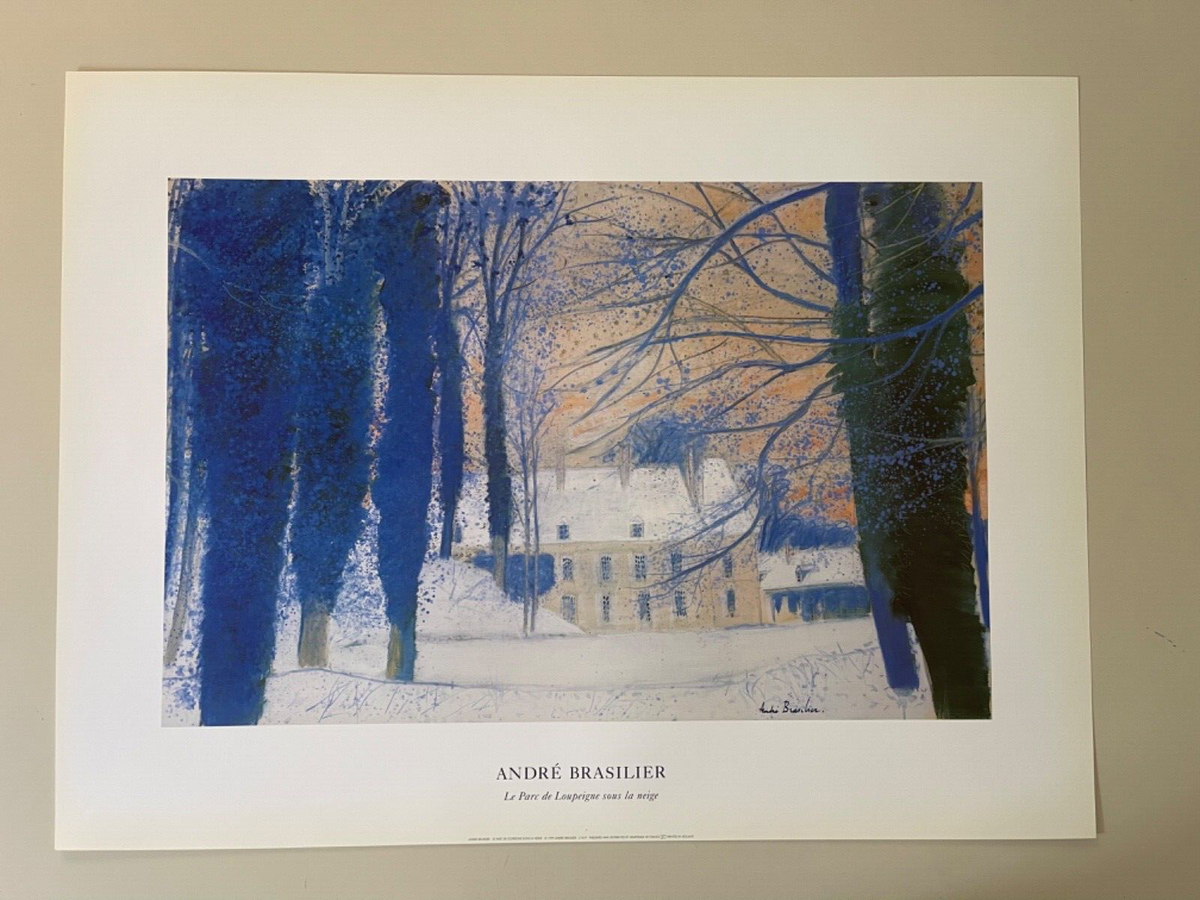 ANDRE BRASILIER,”LE PARC DE LOUPEIGNE SOUS LA NIEGE” AUTHENTIC