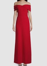 695 Sachin Babi Womens Red Julia Off the Shoulder Gown Dress Size 2