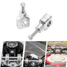 1''Chrome Motorcycle Handlebar Clamp Risers For Harley Dyna Sportster Touring