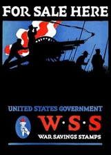 For Sale Saving Stamps - 1917 - World War I - Propaganda Magnet