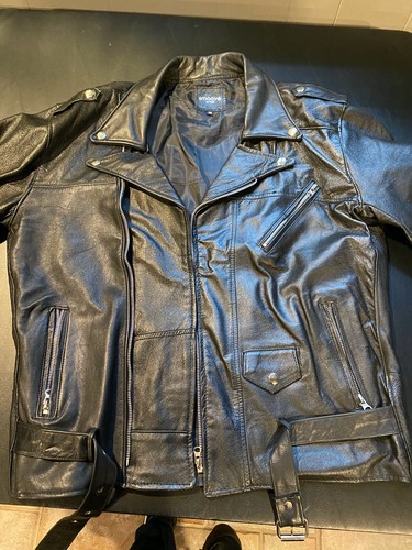 Smooth AF Leather Jacket Mens 46 Lightweight Vinta
