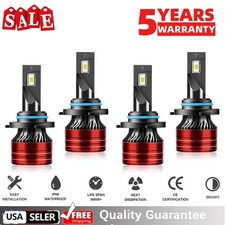 4Pcs 6000k LED Headlight Bulbs Kit 9005 9006 For Toyota Highlander 2000-2007