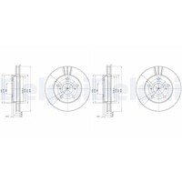 2X Delphi Bremsscheiben 258Mm BelÜFtet Vorne Passend FüR Toyota MR2 | BG3355