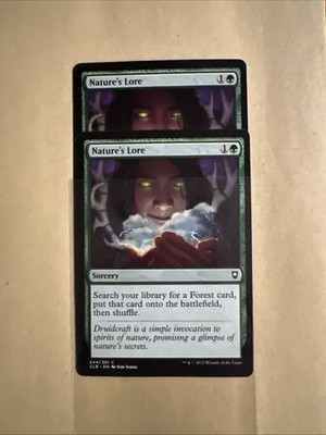X2 MTG Nature s Lore CLB 0244 C NM Regular