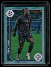 2023-24 Merlin UEFA Club Competitions #77 Jérémy Doku Aqua Prism Refractor