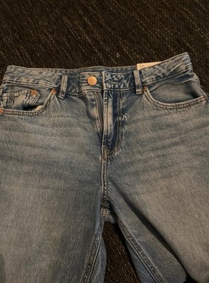 Stradivarius D91 Jeans Blau Gr. 36 Bootcut Low Rise weites Bein Denim