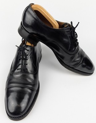 Loake Bros UK 8,5 G Leder Oxford Cap Toe Schuhe Weite Made In England BL74686GC
