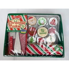 Melissa  Doug Christmas Cookie Play Set Wooden Slice Bake Toy