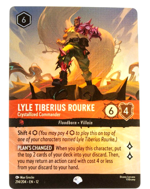 Lyle Tiberius Rourke Crystallized Commander Wilds Unknown 214/204 Epic Foil NM