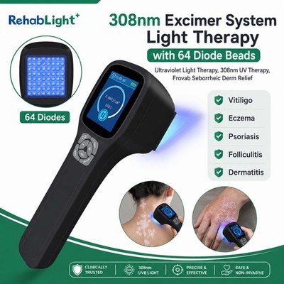 308nm Excimer Light Ultraviolet Device LCD Display Adjustable Dose Time Skin Dot