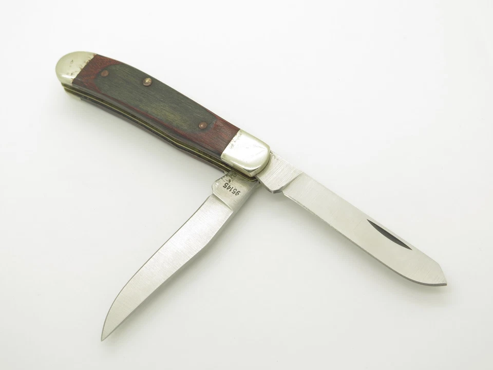 Navaja de bolsillo plegable vintage Parker Edwards USA 95145 Trapper Foto 2 de 4