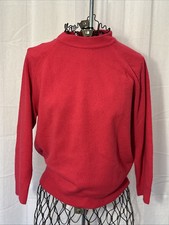 Vintage Brown Orlon Acrylic Sweater Pull Over Hickory House Size 38 Hot Pink