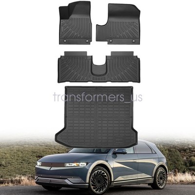3D TPE Floor Mats & Trunk Cargo Liners Waterproof For 2022-2024 Hyundai Ioniq 5