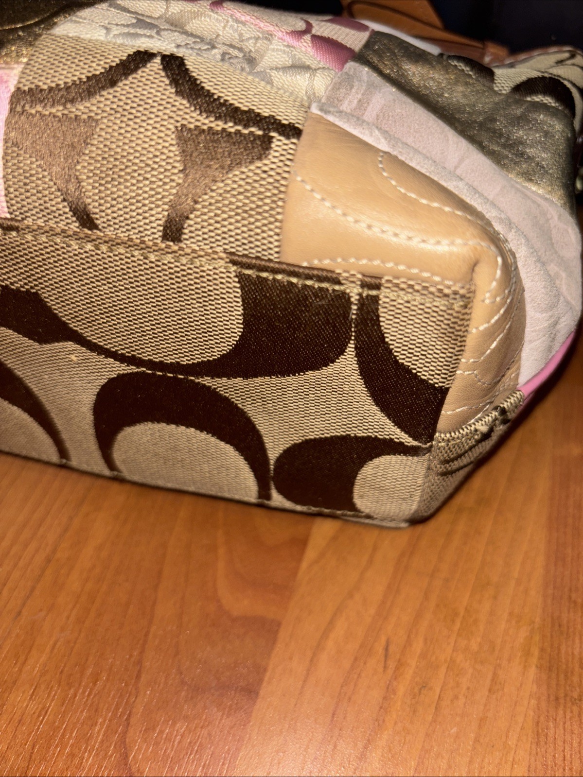 COACH patchwork vanity accessory pouch 11708 Used… - image 9