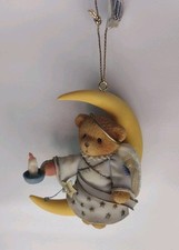 Cherished Teddies Angel Sitting Moon Hanging Ornament. Christmas. Holiday. 2000