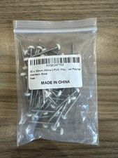 50x30mm UPVC Polytop Pins White Plastic Head Nails Pack
