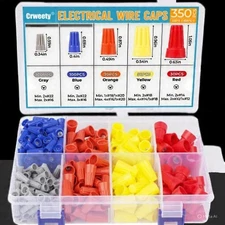 350Pcs Electrical Wire Connectors Nuts Colorful Wire Caps Kit Twist Caps Nuts