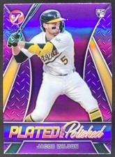 2025 Topps Pristine Jacob Wilson Plated & Polished Purple /99 RC Athletics MS10