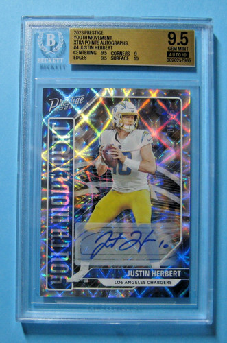 Justin Herbert [Autograph] #YM-4 2023 Panini Prestige Youth Movement card