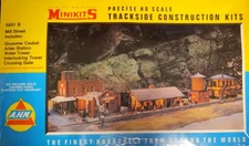 AHM 5851 B HO Trackside Arlee Station, Water Tower, Crossing Gate Building Kit