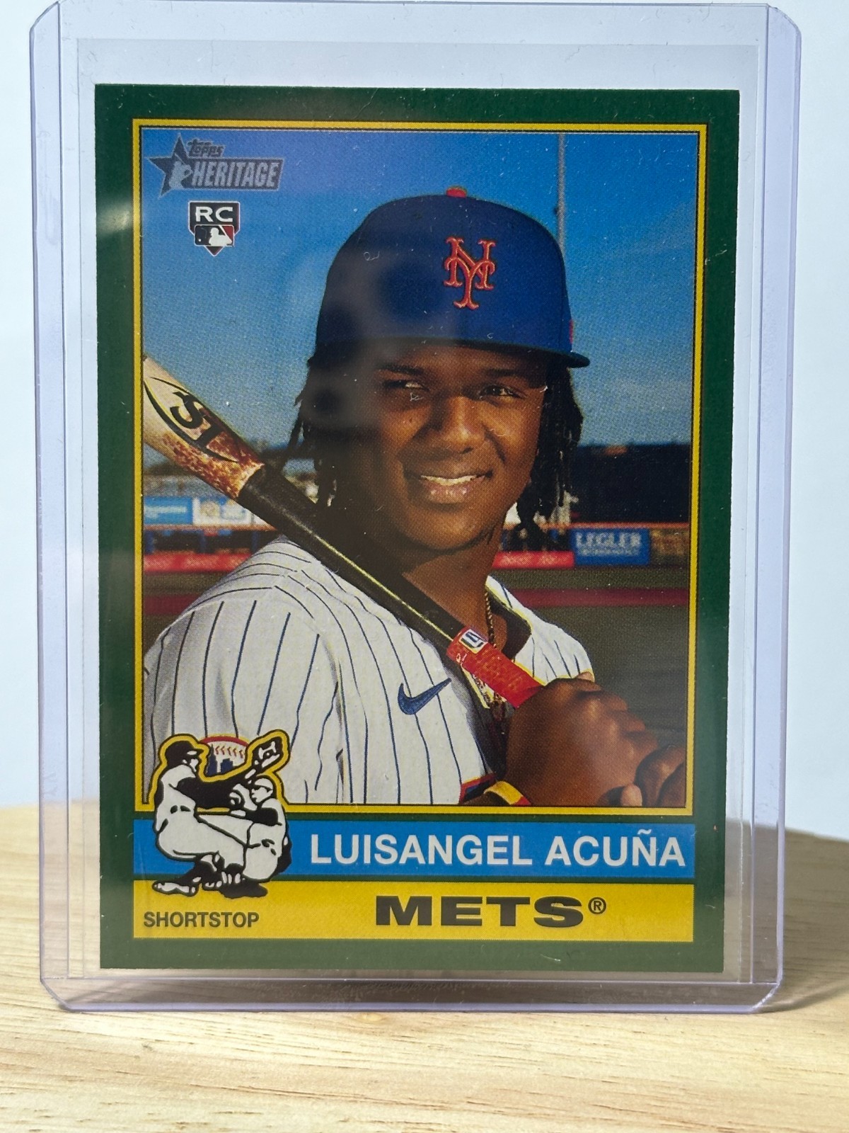 2025 Topps Heritage Luisangel Acuna #274 Dark Green Border (RC) New York Mets