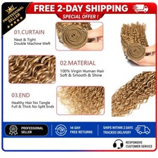 Jerry Curly Human Hair Bundles Honey Brown 27 Weave Extensions 300g
