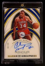 2021/22 Immaculate Marks of Greatness Charles Barkley Auto /49 Autograph 
