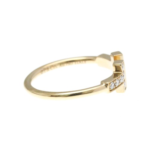 Tiffany T Wire Ring Diamond Pink Gold (18K) Fashion Diamond Band R... BF584232 - Picture 3 of 11