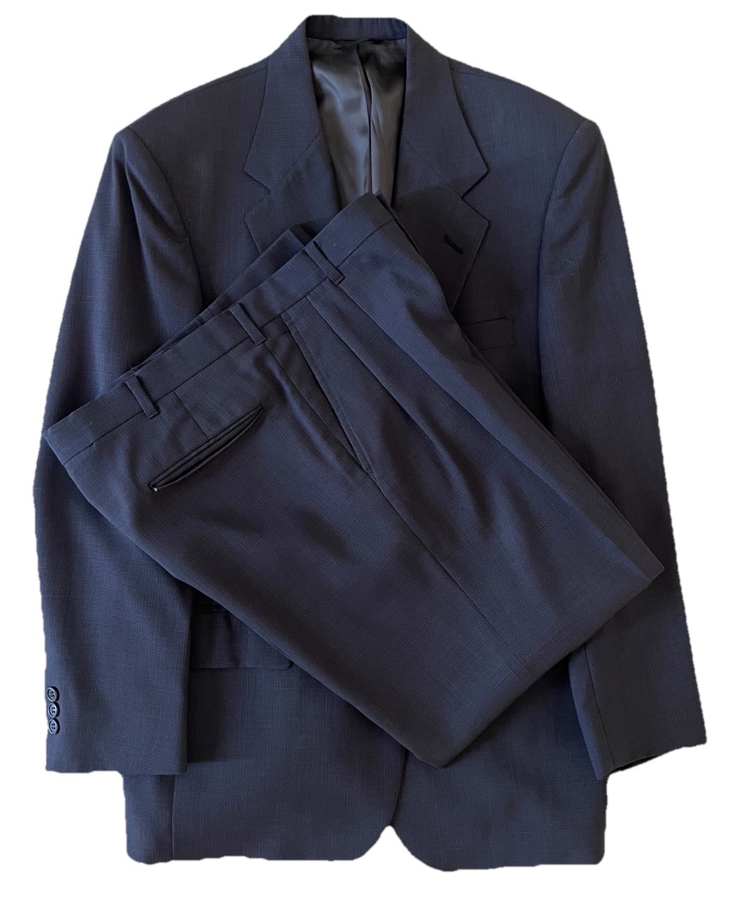 FILA TAILORS ROW FINERY blu navy uomo giacca estiva pantalone 34x27 5 tuta est. 40S USA