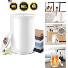 Large Towel Warmer for Bathroom - Heated Towel Warmers Bucket, Wood Handle, A...