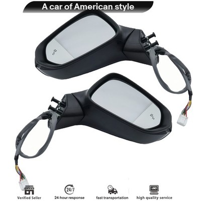 LH & RH Side Power Mirror Black For 2016-2022 Lexus RX350 RX350L RX450h RX450hL